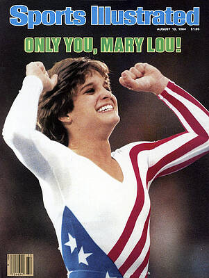 Mary Lou Retton Celebrates Victory Photograph