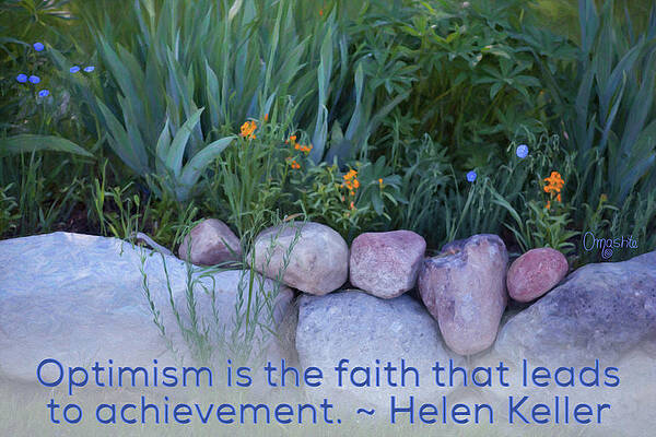 Spring Mixed Media - Optimism - Motivational Flower Art By Omaste Witkowski by Omaste Witkowski