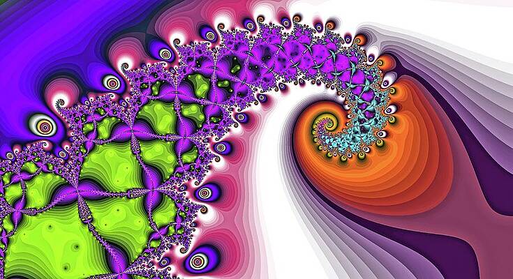 Textured Wall Art featuring the digital art Orange Towering Spiral by Don Northup