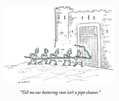 Pipe Wall Art featuring the drawing Our Battering Ram by Michael Maslin