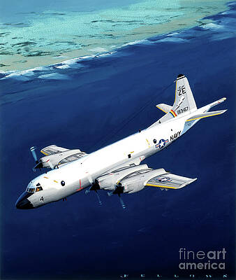 Painting - Lockheed P-3 Orion by Jack Fellows