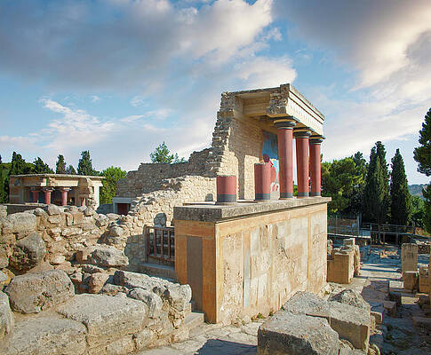 Wall Art featuring the photograph Palace Of Knossos, Crete, Greece by Ed Freeman