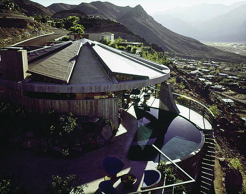 Desert Photograph - Palm Springs Home Of Interior Designer Arthur Elrod, Exterior by Leland Y Lee
