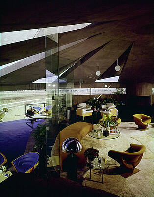 Desert Photograph - Palm Springs Home Of Interior Designer Arthur Elrod, Interior by Leland Y Lee