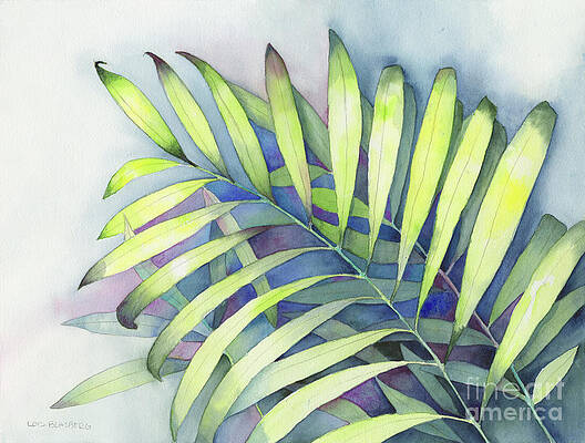 Wall Art featuring the painting Serenity Palm Study by Lois Blasberg