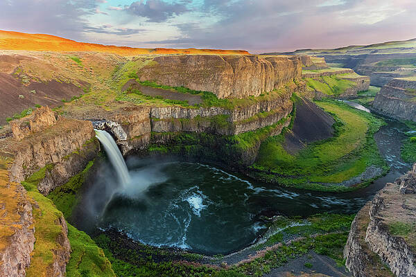 Majestic Waterfall in Canyon Wall Art