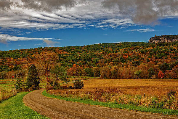 Country Photograph - Paltz Point Mohonk Dirt Road by Susan Candelario