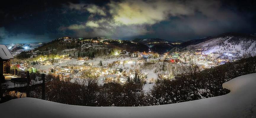Wall Art featuring the photograph Park City At Night by Owen Weber