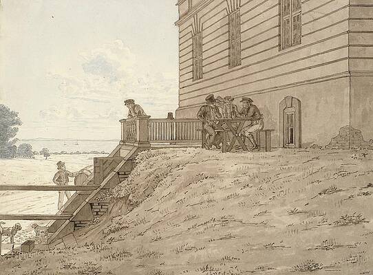 Martinus Rorbye Painting - Parti Ved Eremitagen, Med Udsigt Til Stranden by Martinus Rorbye