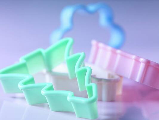 Pastel Coloured Cookie Cutters Print