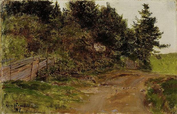Eero Jarnefelt Painting - Path In The Forest by Eero Jarnefelt
