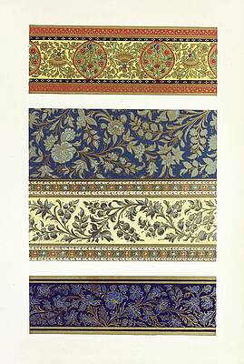 John Charles Robinson Painting - Patterns Of Indian Lacquered Work From Writing Boxes by John Charles Robinson