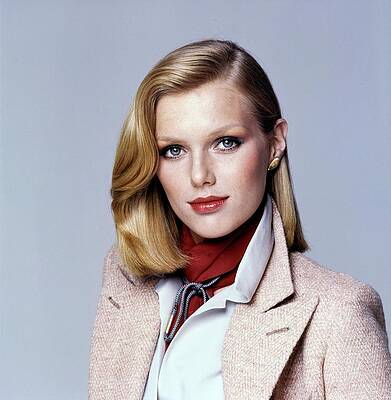 Wall Art featuring the photograph Patti Hansen Wearing Bill Blass by Francesco Scavullo