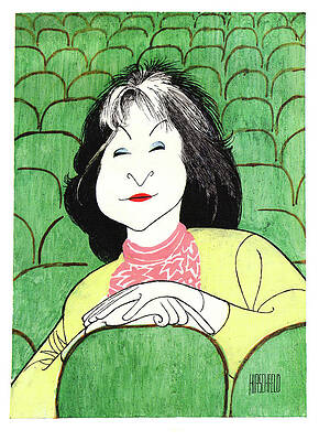 Film Wall Art featuring the drawing Pauline Kael by Al Hirschfeld