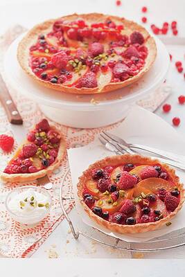 Peach And Berry Tartlets Print