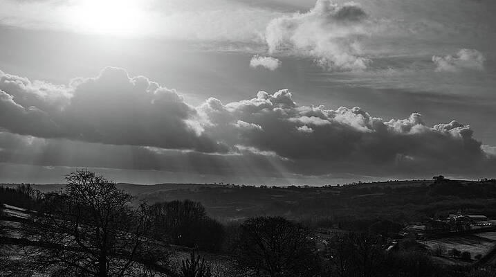Photograph - Peak District From Black Rocks In Monochrome by Scott Lyons