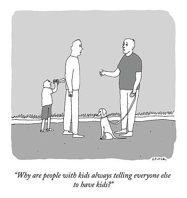 People Drawing - People With Kids by Liana Finck