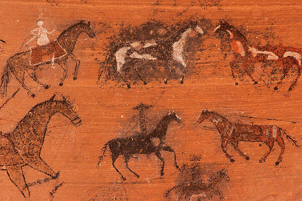 Ancient Horse Cave Drawings Wall Art