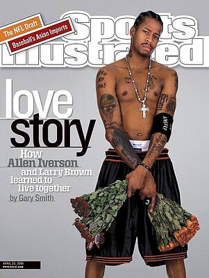 Allen Iverson with Flowers Wall Art