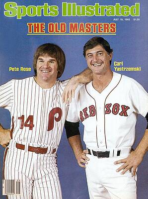 Pete Rose and Carl Yastrzemski Smiling Wall Art