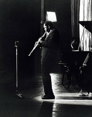 Jazz Saxophonist Performing On Stage Photograph