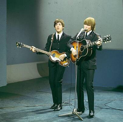 Iconic Beatles Duo Performing Live Photograph