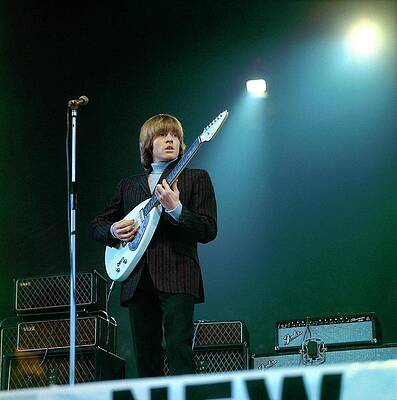 Wall Art featuring the photograph Photo Of Vox Guitars And Brian Jones by David Redfern