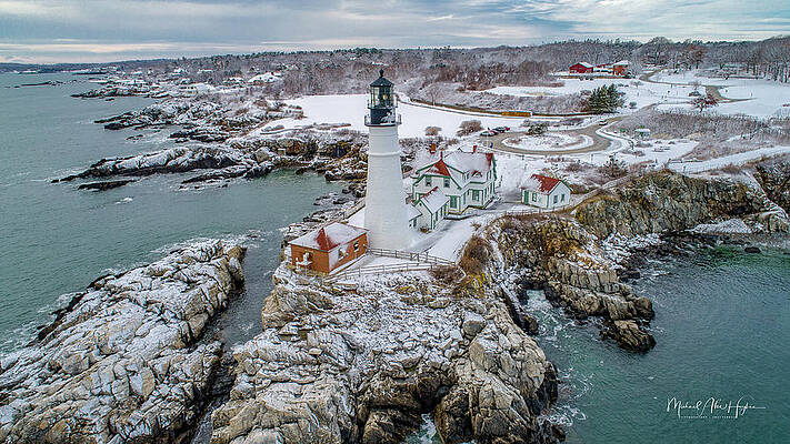 Seascape Photograph - Picturesque Maine by Veterans Aerial Media LLC