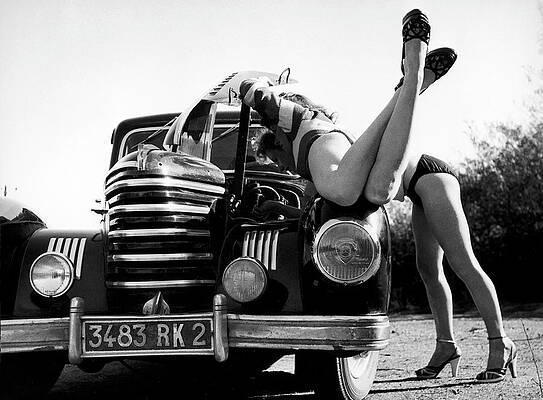 Wall Art featuring the photograph Pin-up In France In 1946 - by Serge De Sazo