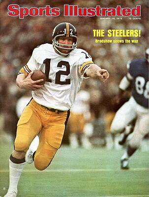 Affiche Vintage Pittsburgh Steelers - Terry Bradshaw, Lambert, Ham, Mean Joe
