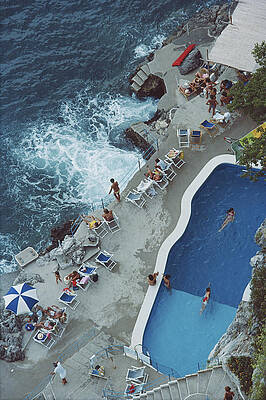 Seaside Poolscape Overhead Wall Art