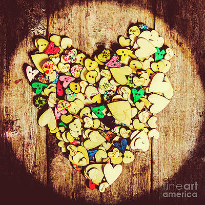 Rustic Photograph - Pop Heart Togetherness by Jorgo Photography