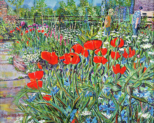 Wall Art featuring the painting Poppy Path by Seeables Visual Arts