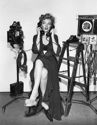 Marilyn Monroe with Studio Equipment Wall Art