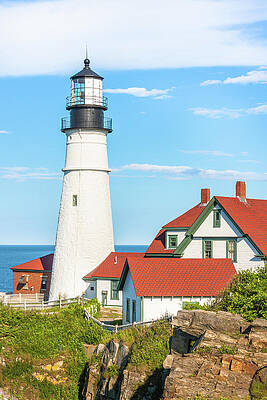 Architecture Wall Art featuring the photograph Portland Head Lighthouse by Sue Leonard