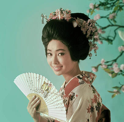 Wall Art featuring the photograph Portrait Of A Japanese Woman by Tom Kelley Archive