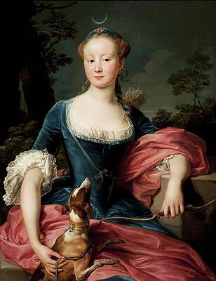 Portrait of Diana the Huntress Painting