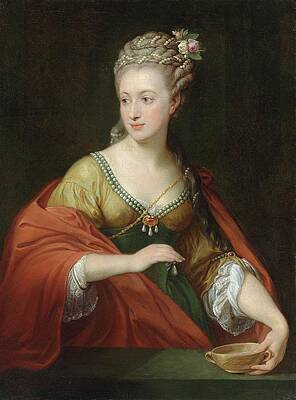 Pompeo Batoni Painting - Portrait Of A Lady, Traditionally Identified As Alexandra by Pompeo Batoni