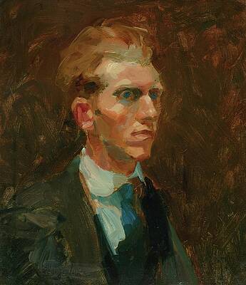 Gaze Painting - Portrait Of A Young Man by George Luks