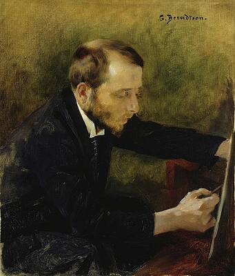 Eero Jarnefelt Painting - Portrait Of Eero Jarnefelt The Painter by Gunnar Berndtson