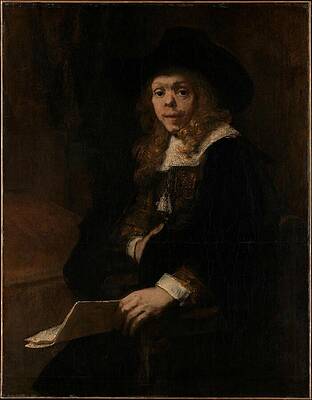 17th Century Painting - Portrait Of Gerard De Lairesse by Rembrandt Harmensz. Van Rijn