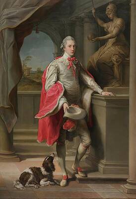 Pompeo Batoni Painting - Portrait Of John, 3rd Baron Monson Of Burton by Pompeo Batoni