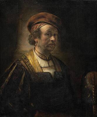 17th Century Painting - Portrait Of Rembrandt by Rembrandt Harmensz Van Rijn