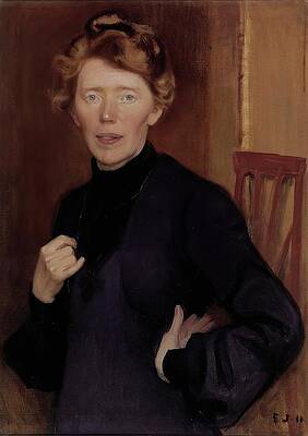 Eero Jarnefelt Painting - Portrait Of Tekla Hultin by Eero Jarnefelt