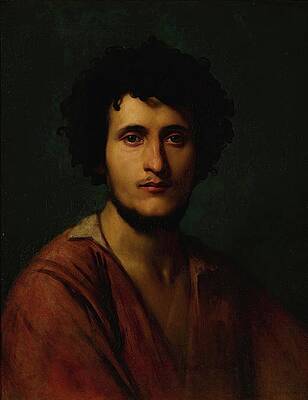 Jean Leon Gerome Painting - Portrait Study Of Giacomo Orlandi Di Subiaco by Jean-leon Gerome