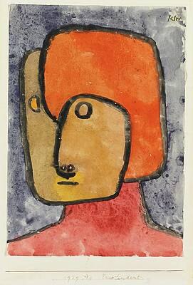 Expressionism Wall Art featuring the painting Praetendent by Paul Klee