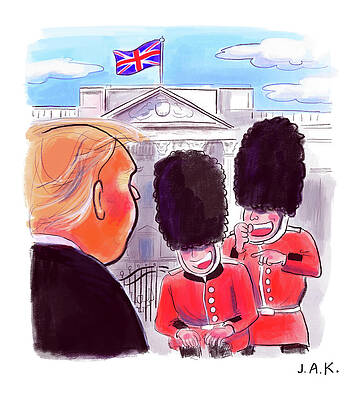 London Painting - Presidential Visit To The UK by Jason Adam Katzenstein