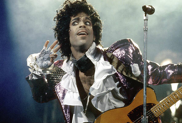 Wall Art featuring the photograph Prince Performs by Michael Ochs Archives