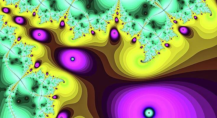 Geometric Wall Art featuring the digital art Purple Lower Big Eye by Don Northup