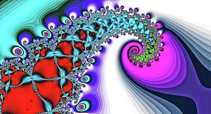 Textured Wall Art featuring the digital art Purple Towering Spiral by Don Northup